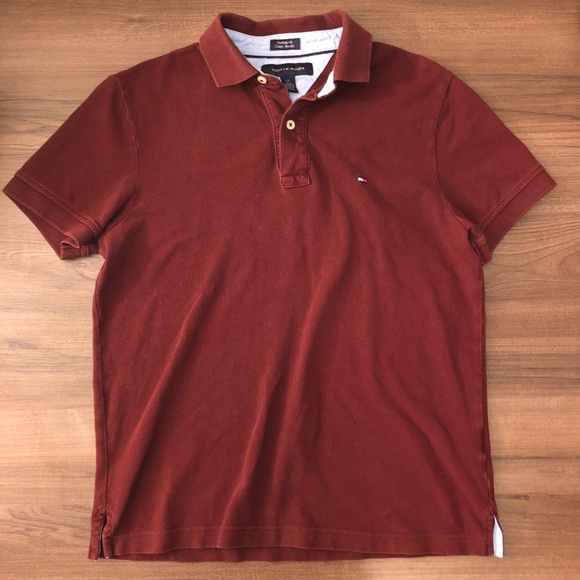 Tommy Hilfiger Other - Tommy Hilfiger | Burgundy Custom Fit Polo